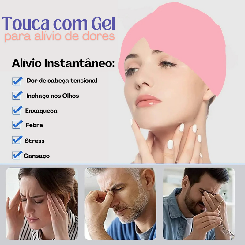 Touca com Gel para Alívio da Enxaqueca